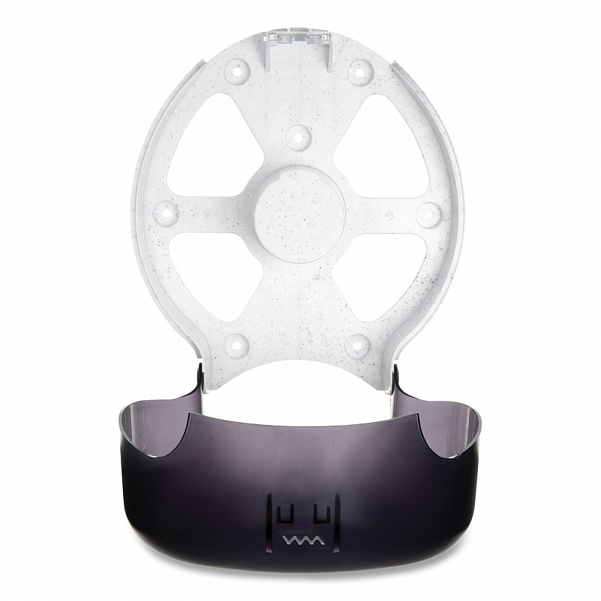 Single 9" Jumbo Bath Tissue Dispenser, Classic, 10.25 x 5.63 x 12, Transparent Black Pearl (R2000TBK)