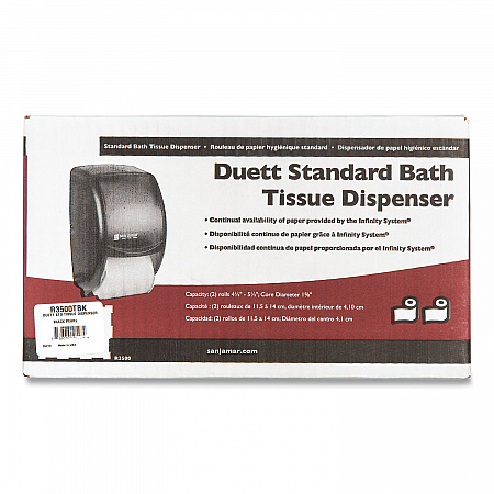 Duett Classic Standard Toilet Tissue Dispenser, 2 Roll, 7.5 x 7 x 12.75, Black Pearl (R3500TBK)