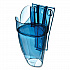 Saf-T-Scoop and Guardian System for Ice Machines, 64 oz to 86 oz Ice Scoop, Transparent Blue (SI9000)