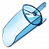 Saf-T-Scoop and Guardian System for Ice Machines, 64 oz to 86 oz Ice Scoop, Transparent Blue (SI9000)