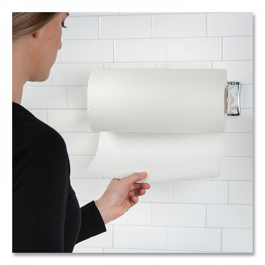 Perforated Roll Towel Dispenser for 11 inch Roll, 13.25 x 4.63 x 2.88, Chrome (T451XC)