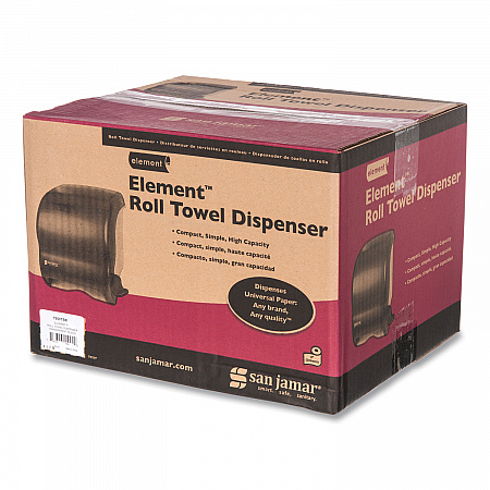 Element Lever Roll Towel Dispenser, Classic, 12.5 x 8.5 x 12.75, Black Pearl (T950TBK)