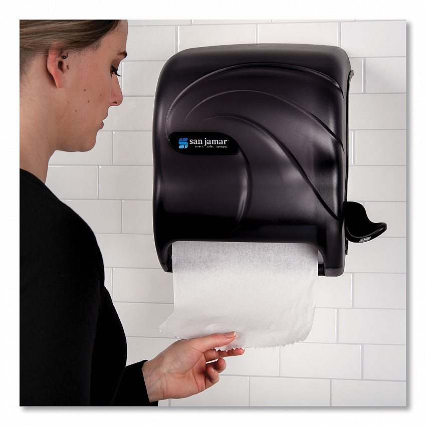 Element Lever Roll Towel Dispenser, Oceans, 12.5 x 8.5 x 12.75, Black Pearl (T990TBK)