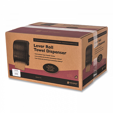 Lever Roll Towel Dispenser, Classic, 12.94 x 9.25 x 16.5, Transparent Black Pearl (T1100TBK)