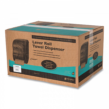 Lever Roll Towel Dispenser, Oceans, 12.94 x 9.25 x 16.5, Black Pearl (T1190TBK)