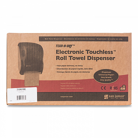 Tear-N-Dry Touchless Roll Towel Dispenser, 11.75 x 9 x 15.5, Black Pearl (T1300TBK)