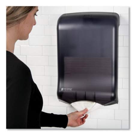 San Jamar Ultrafold Multifold/C-Fold Towel Dispenser, Classic, 11.75 x 6.25 x 18, Black Pearl (T1700TBK)