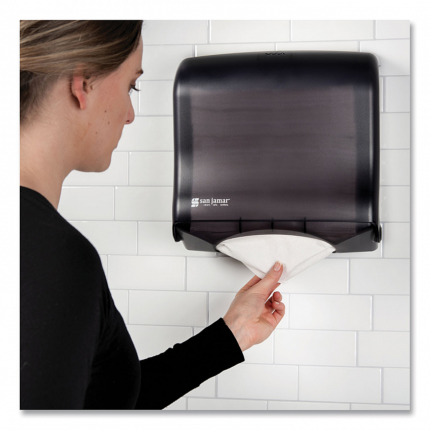 Ultrafold Fusion C-Fold and Multifold Towel Dispenser, 11.5 x 5.5 x 11.5, Black (T1755TBK)