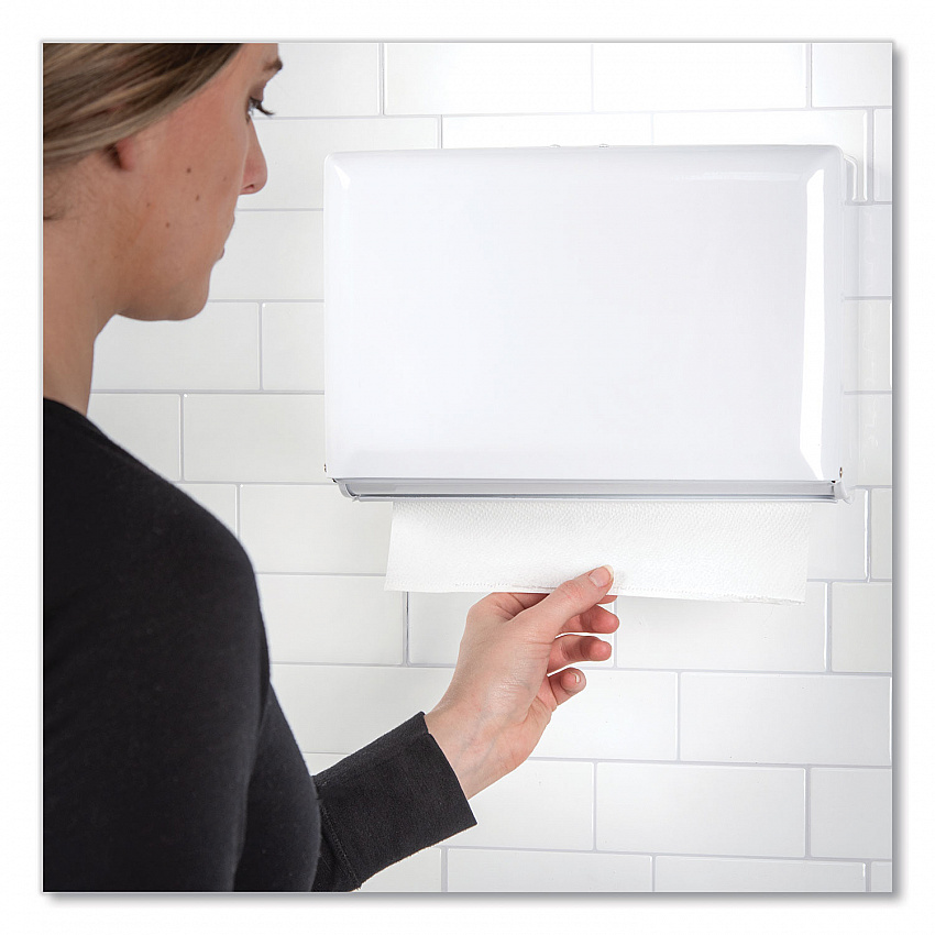 Singlefold Paper Towel Dispenser, 10.75 x 6 x 7.5, White (T1800WH)