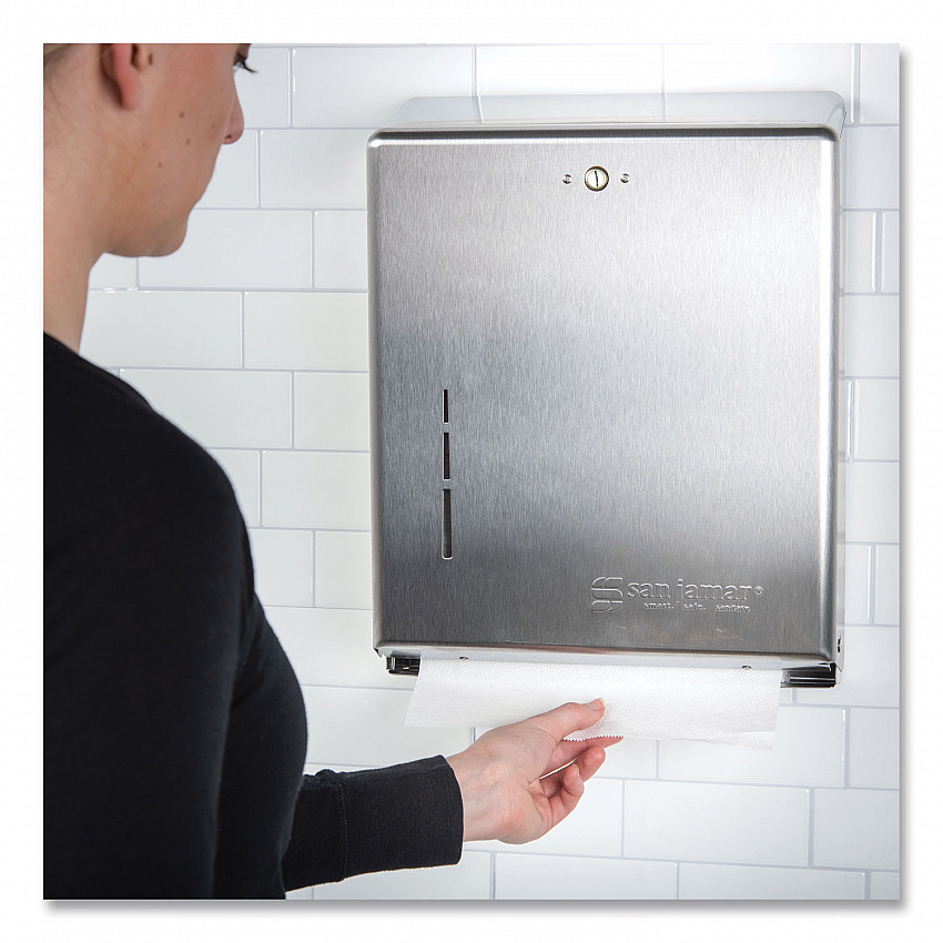 C-Fold/Multifold Towel Dispenser, 11.38 x 4 x 14.75, Stainless Steel (T1900SS)