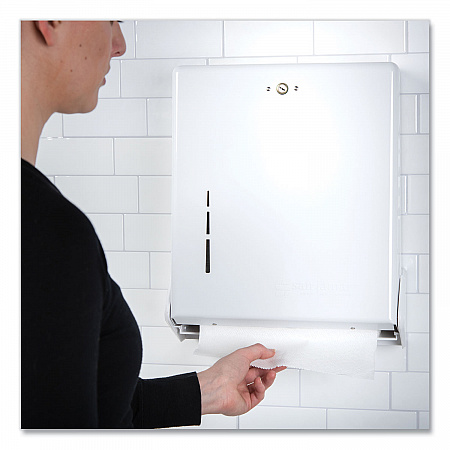 True Fold C-Fold/Multifold Paper Towel Dispenser, 11.63 x 5 x 14.5, White (T1905WH)
