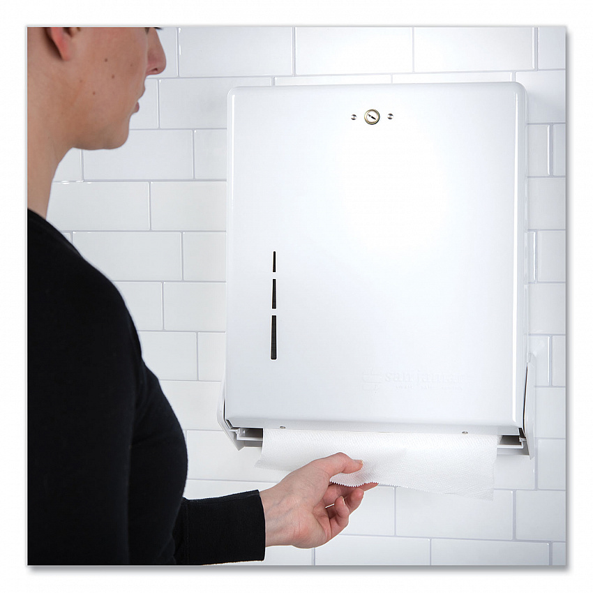 True Fold C-Fold/Multifold Paper Towel Dispenser, 11.63 x 5 x 14.5, White (T1905WH)