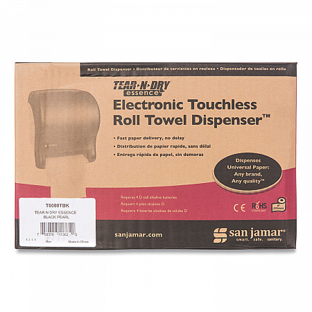 Tear-N-Dry Essence Automatic Dispenser, Classic, 11.75 x 9.13 x 14.44, Black Pearl (T8000TBK)