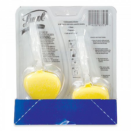 Hygienic Automatic Toilet Bowl Cleaner, Lemon Breeze Scent, 1.41 oz Block, 2/Pack (83723)