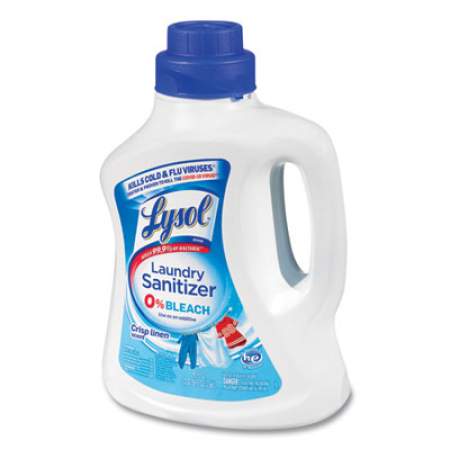 LYSOL Laundry Sanitizer, Liquid, Crisp Linen, 90 oz, 4/Carton (95872)