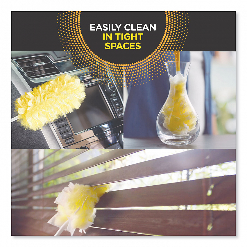 Heavy Duty Dusters Refill, Dust Lock Fiber, Yellow, 33/Carton (99035)