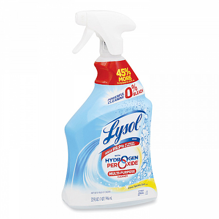 Multi-Purpose Hydrogen Peroxide Cleaner, Citrus Sparkle Zest Scent, 32 oz Trigger Spray Bottle, 9/Carton (89289CT)