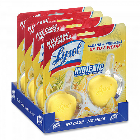 Hygienic Automatic Toilet Bowl Cleaner, Lemon Breeze Scent, 1.41 oz Block, 2/Pack (83723)