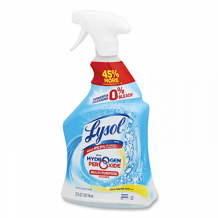 Multi-Purpose Hydrogen Peroxide Cleaner, Citrus Sparkle Zest Scent, 32 oz Trigger Spray Bottle, 9/Carton (89289CT)