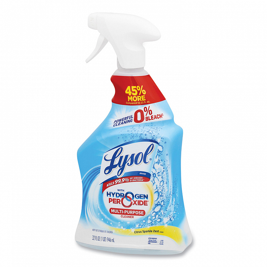 Multi-Purpose Hydrogen Peroxide Cleaner, Citrus Sparkle Zest Scent, 32 oz Trigger Spray Bottle, 9/Carton (89289CT)