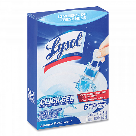 Click Gel Automatic Toilet Bowl Cleaner, Ocean Fresh Scent, 6/Box, 4 Boxes/Carton (89059CT)
