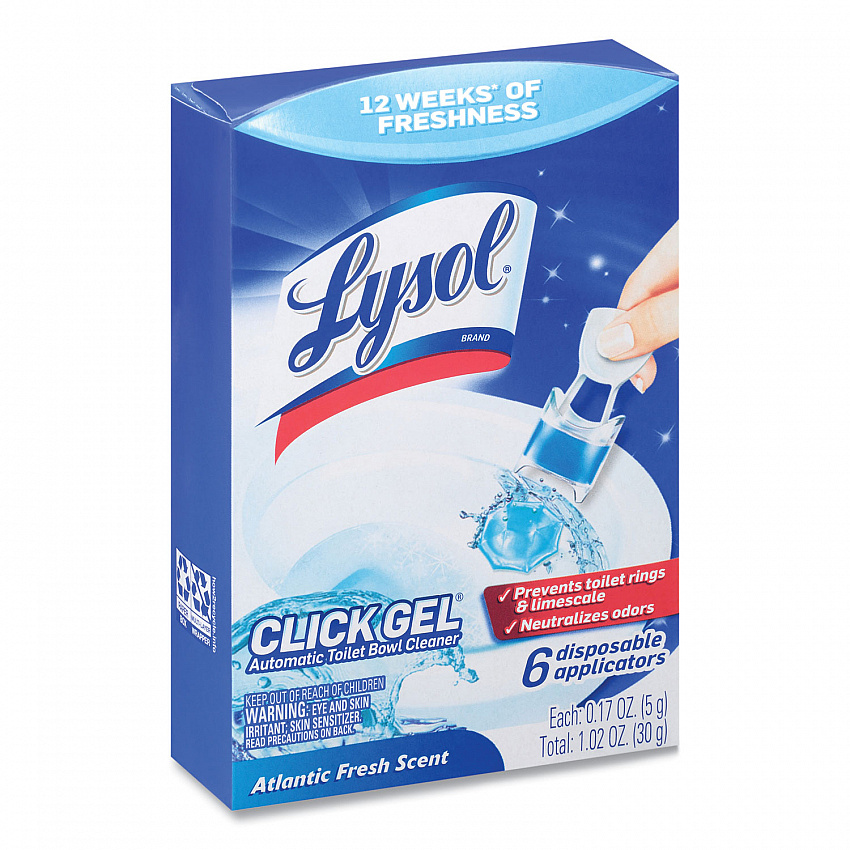Click Gel Automatic Toilet Bowl Cleaner, Ocean Fresh Scent, 6/Box, 4 Boxes/Carton (89059CT)