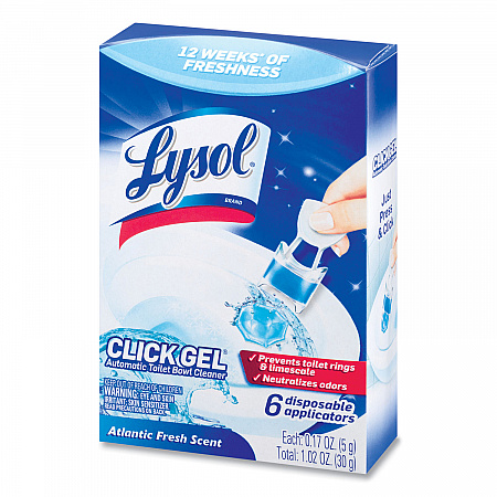 Click Gel Automatic Toilet Bowl Cleaner, Ocean Fresh Scent, 6/Box, 4 Boxes/Carton (89059CT)