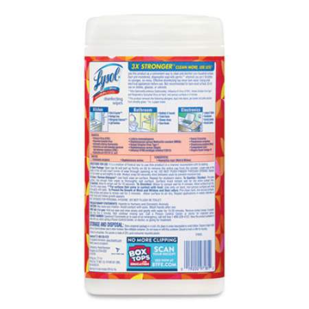 LYSOL Disinfecting Wipes, 7 x 7.25, Mango and Hibiscus, 80 Wipes/Canister (97181EA)