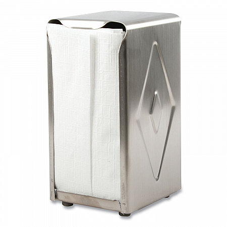 Tabletop Napkin Dispenser, Tall Fold, 3.75 x 4 x 7.5, Chrome (H900X)