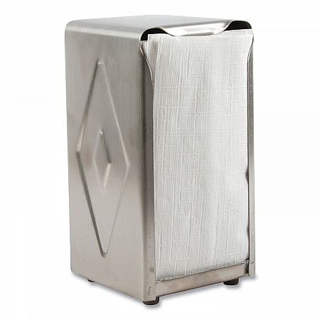 Tabletop Napkin Dispenser, Tall Fold, 3.75 x 4 x 7.5, Chrome (H900X)