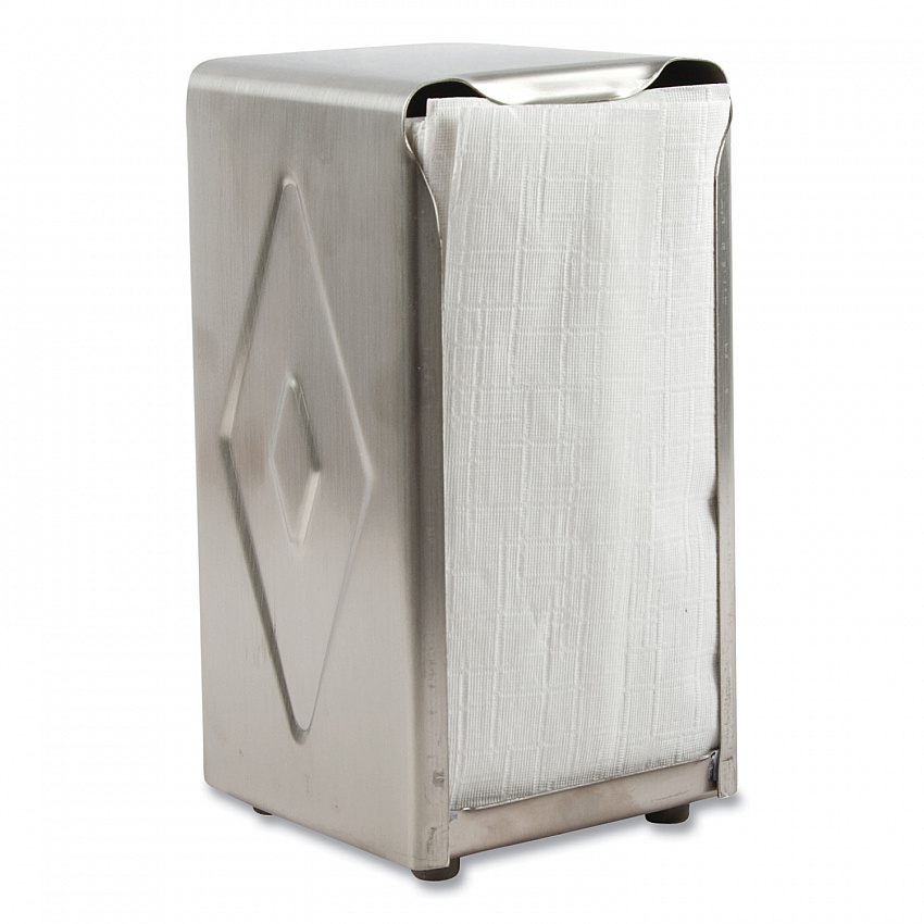 Tabletop Napkin Dispenser, Tall Fold, 3.75 x 4 x 7.5, Chrome (H900X)