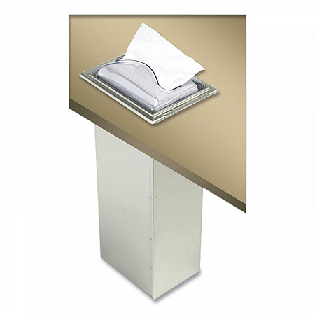 In-Counter Napkin Dispenser, 7 x 5.5 x 19.63, Stainless Steel/Clear (H2003CLSS)