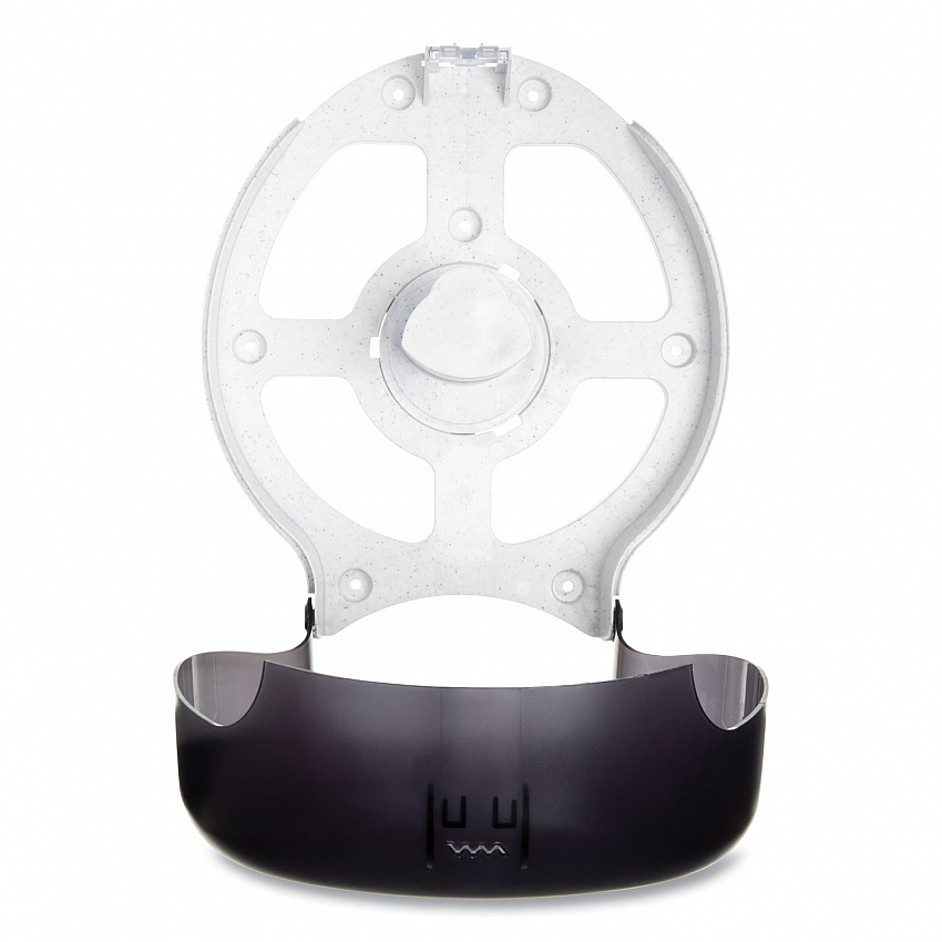 Single 12" JBT Bath Tissue Dispenser, Classic, 1 Roll, 12.9 x 5.63 x 14.88, Transparent Black Pearl (R6000TBK)