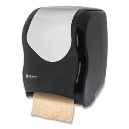 San Jamar Tear-N-Dry Touchless Roll Towel Dispenser, 16.75 x 10 x 12.5, Black/Silver (T1370BKSS)