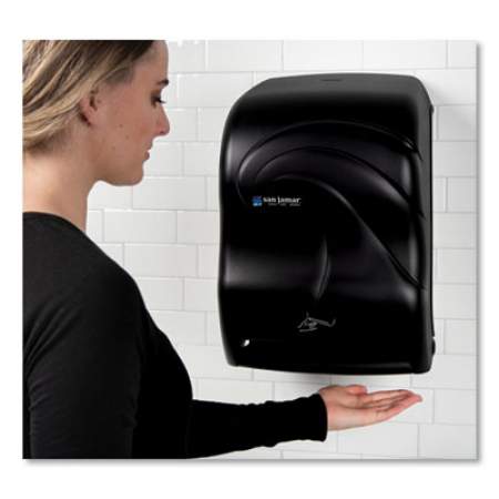 San Jamar Smart System with iQ Sensor Towel Dispenser, 11.75 x 9.25 x 16.5, Black Pearl (T1490TBK)