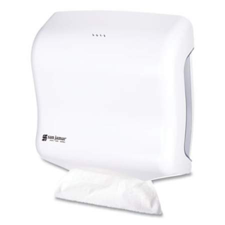 San Jamar Ultrafold Towel Dispenser for C-Fold/Multifold Towels, 11.5 x 6 x 11.5, White (T1750WH)