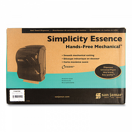 Simplicity Mechanical Roll Towel Dispenser, 12.38 x 9.5 x 14.63, Black Pearl (T7490TBK)