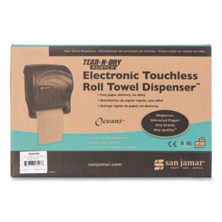 San Jamar Tear-N-Dry Essence Touchless Towel Dispenser, 11.75 x 9.13 x 14.44, Black Pearl (T8090TBK)