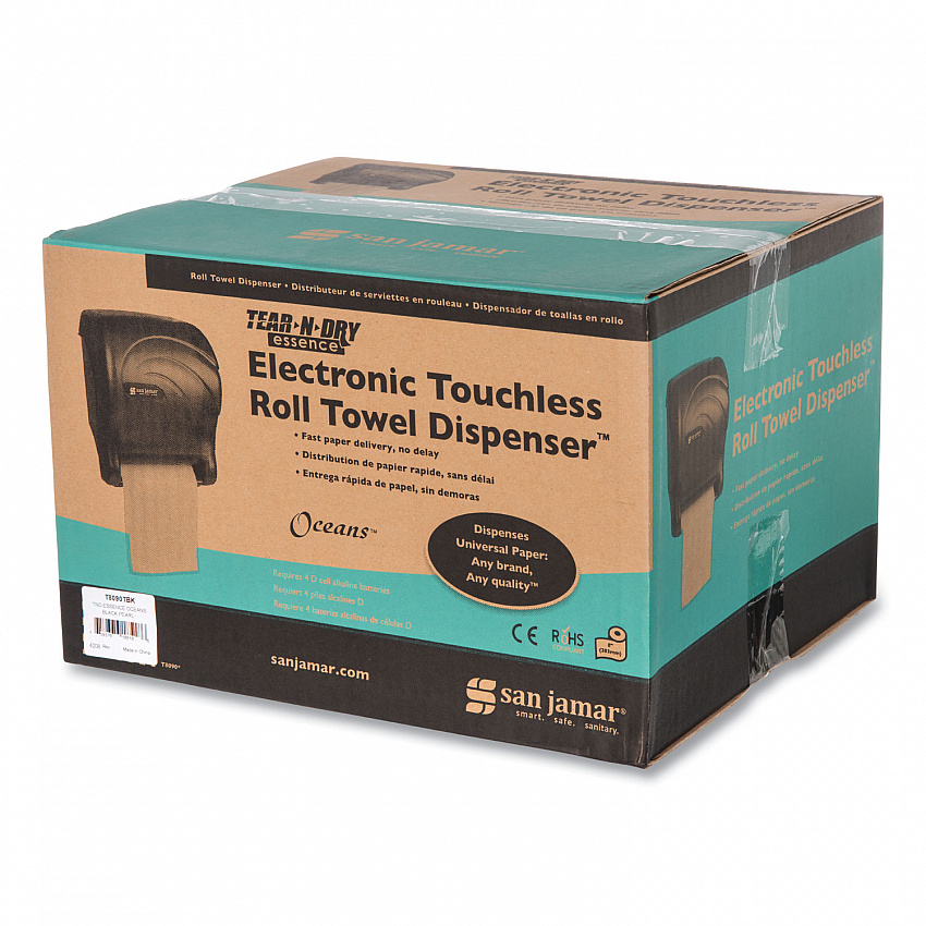 Tear-N-Dry Essence Touchless Towel Dispenser, 11.75 x 9.13 x 14.44, Black Pearl (T8090TBK)
