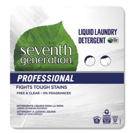 Seventh Generation Professional Liquid Laundry Detergent, Free and Clear Scent, 1 gal Bottle (44891EA)