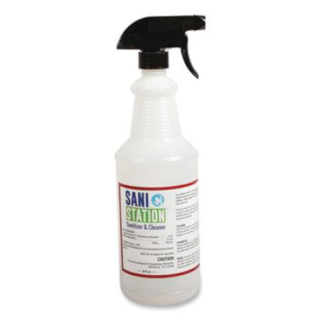 San Jamar Sani Station Hard Surface Cleaner Kit, 1 Spray Bottle, 1 Tube Chlorine Test Strips, 100 0.5 oz Packets (200105HSKIT)