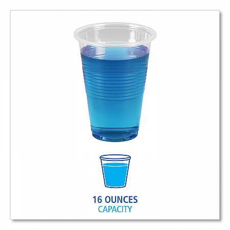 Translucent Plastic Cold Cups, 16 oz, 50/Pack (TRANSCUP16PK)