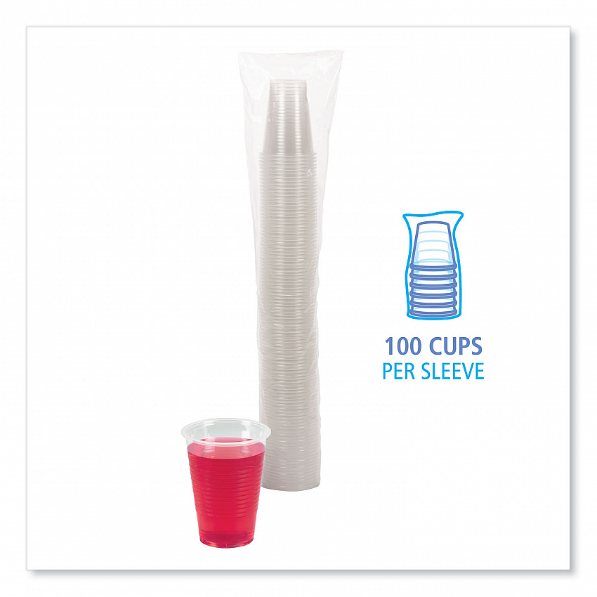 Translucent Plastic Cold Cups, 9 oz, 100/Pack (TRANSCUP9PK)