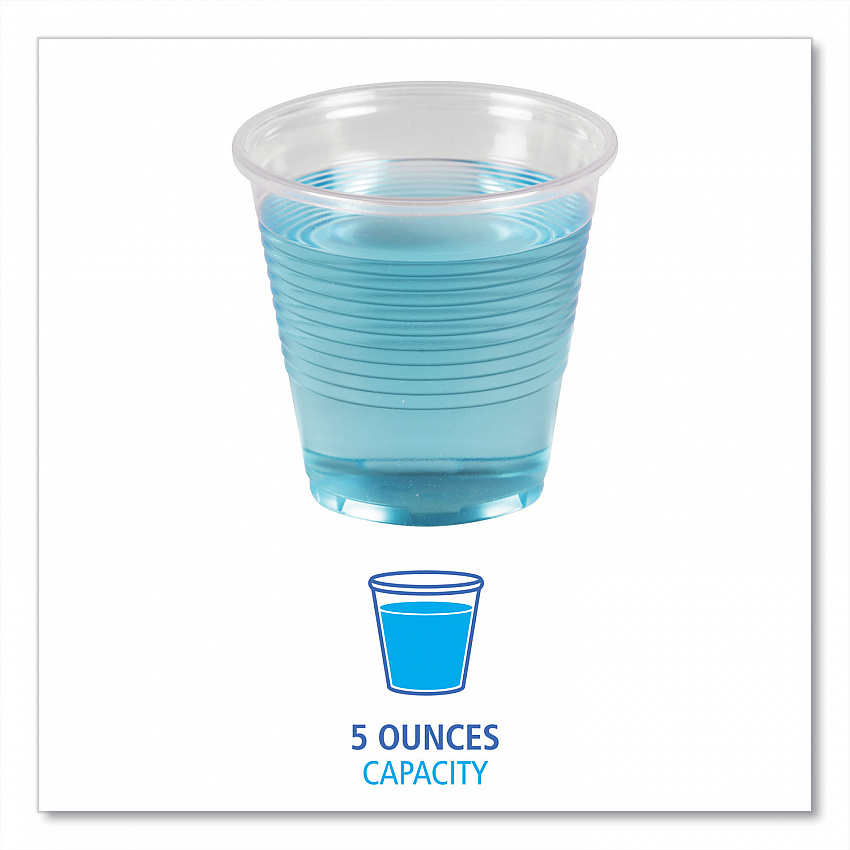Translucent Plastic Cold Cups, 5 oz, 100/Sleeve, 25 Sleeves/Carton (TRANSCUP5CT)