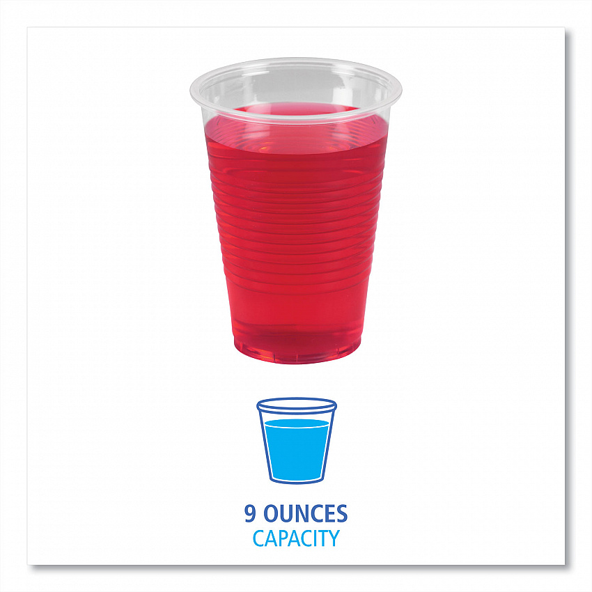 Translucent Plastic Cold Cups, 9 oz, 100/Pack (TRANSCUP9PK)