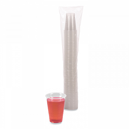 Translucent Plastic Cold Cups, 9 oz, 100/Sleeve, 25 Sleeves/Carton (TRANSCUP9CT)