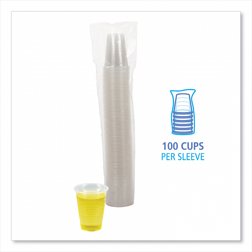 Translucent Plastic Cold Cups, 7 oz, 100/Pack (TRANSCUP7PK)