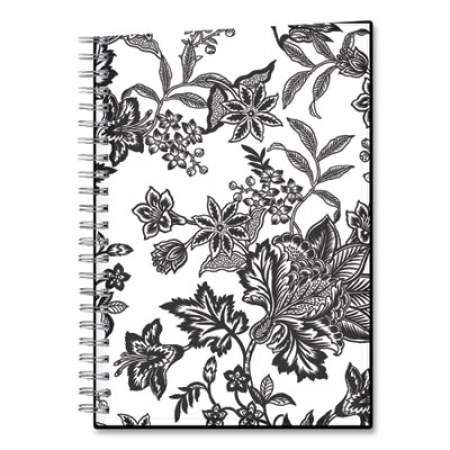 Blue Sky Analeis Create-Your-Own Cover Weekly/Monthly Planner, Floral Artwork, 8 x 5, White/Black Cover, 12-Month (Jan to Dec): 2022 (100003)