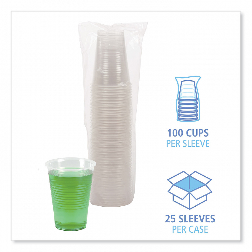 Translucent Plastic Cold Cups, 14 oz, 50/Sleeve, 20 Sleeves/Carton (TRANSCUP14CT)