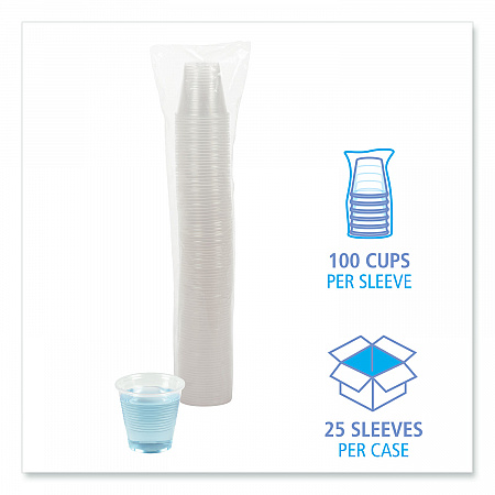 Translucent Plastic Cold Cups, 5 oz, 100/Sleeve, 25 Sleeves/Carton (TRANSCUP5CT)